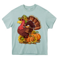Arona Thanksgiving turkey with pumpkin and sunflower Heavy Core Tee - NancyCooperArtShop