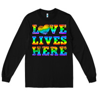 Black Western Love Lives Here Long Sleeve Tee - BundleAndBundleShop