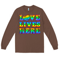 Chestnut Western Love Lives Here Long Sleeve Tee - BundleAndBundleShop