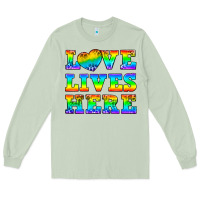 Matcha Western Love Lives Here Long Sleeve Tee - BundleAndBundleShop