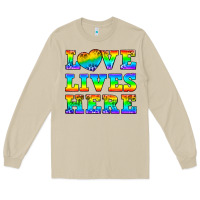 Mushroom Western Love Lives Here Long Sleeve Tee - BundleAndBundleShop