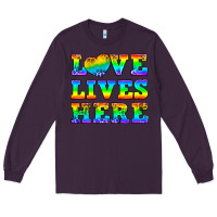 Plum Western Love Lives Here Long Sleeve Tee - BundleAndBundleShop