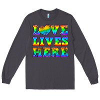 Smoke Western Love Lives Here Long Sleeve Tee - BundleAndBundleShop