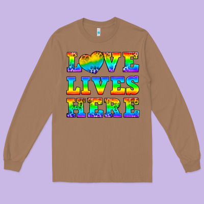 Western Love Lives Here Long Sleeve Tee Designed By Bundleandbundleshop