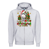 Heather Grey i want a hippopotamus for christmas Zipper Hoodie - AdoDesignShop