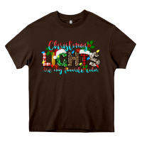 Chocolate Brown christmas lights are my favorite Heavy Core Tee - texasbilliewilder