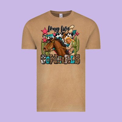 Long Live Cowgirls Vintage Tee Designed By Oliviacreatesart