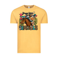 Vintage Mustard long live cowgirls Vintage Tee - OliviaCreatesArt