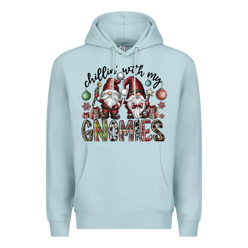Chillin With My Gnomies Premium Hoodie by CowhideDigitalArt | Teevron