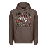 Coffee Chillin With My Gnomies Premium Hoodie - CowhideDigitalArt