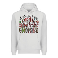 Dove Grey Chillin With My Gnomies Premium Hoodie - CowhideDigitalArt