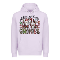 Lilac Chillin With My Gnomies Premium Hoodie - CowhideDigitalArt