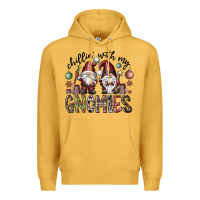 Mustard Chillin With My Gnomies Premium Hoodie - CowhideDigitalArt