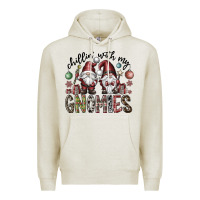 Oatmeal Heather Chillin With My Gnomies Premium Hoodie - CowhideDigitalArt