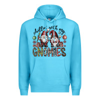 Ocean Blue Chillin With My Gnomies Premium Hoodie - CowhideDigitalArt