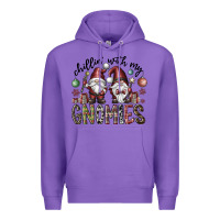 Purple Chillin With My Gnomies Premium Hoodie - CowhideDigitalArt