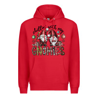 Red Chillin With My Gnomies Premium Hoodie - CowhideDigitalArt