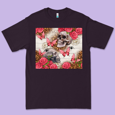 Skulls And Roses Tumbler Premium Tee Designed By Tumblerdesignbyshophia