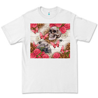 White skulls and roses tumbler Premium Tee - TumblerDesignByShophia