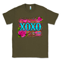 Army Green xoxo valentine's day pink roses and hearts Classic Tee - Jasminsmagicworld