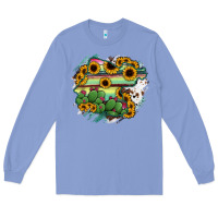 Colony Blue Guanajuato sunflower serape map Long Sleeve Tee - RanaPortraitStore