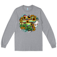 Heather Grey Guanajuato sunflower serape map Long Sleeve Tee - RanaPortraitStore