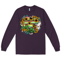 Plum Guanajuato sunflower serape map Long Sleeve Tee - RanaPortraitStore