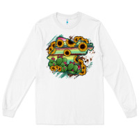 White Guanajuato sunflower serape map Long Sleeve Tee - RanaPortraitStore