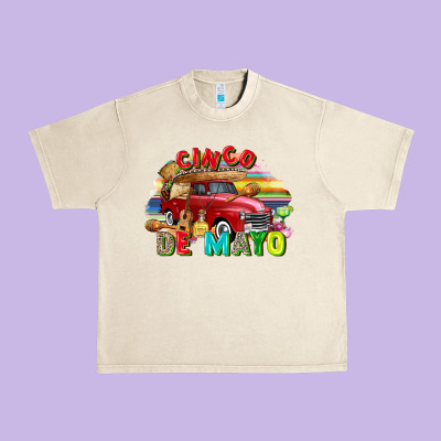 Cinco De Mayo Truck Urban Heavy Tee Designed By Fadigitalartstudio