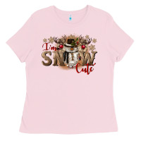 Bubblegum Pink im snow cute Ladies Tee - CowGirlArtShop