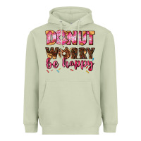 Matcha donut worry be happy Heavyweight Hoodie - AdoDesignShop