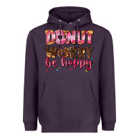 Plum donut worry be happy Heavyweight Hoodie - AdoDesignShop