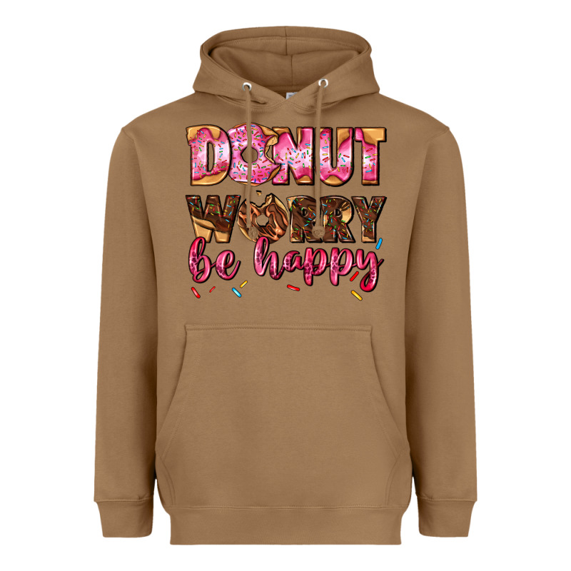 Donut Worry Be Happy Heavyweight Hoodie by AdoDesignShop | Teevron