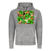 Cloud Rock st.patricks plaid  green glitter cowhide  leopard Vintage Hoodie - FaDigitalArtStudio