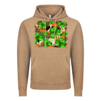 Vintage Coffee st.patricks plaid  green glitter cowhide  leopard Vintage Hoodie - FaDigitalArtStudio