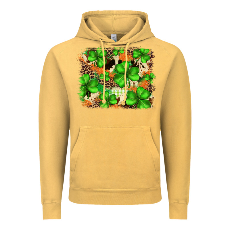 St.patricks Plaid  Green Glitter Cowhide  Leopard Vintage Hoodie by FaDigitalArtStudio | Teevron
