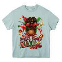 Arona santas favorite hair stylist afro messy bun Heavy Core Tee - texasbilliewilder