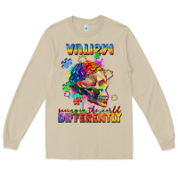Mushroom Autism seeing in the world differently Long Sleeve Tee - FaDigitalArtStudio