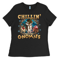 Black chillin with my gnomies Ladies Tee - CowGirlArtShop