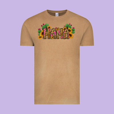 Cactus Leopard Sunflower Mama And Mini Set Vintage Tee Designed By Jasminsmagicworld