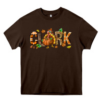 Chocolate Brown Personalized Thanksgiving Heavy Core Tee - NancyCooperArtShop