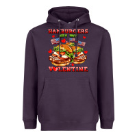 Plum hamburger are my valentine Heavyweight Hoodie - AdoDesignShop