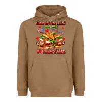 Toasted Coconut hamburger are my valentine Heavyweight Hoodie - AdoDesignShop