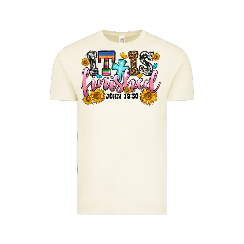 It Is Finished John 19 30 Vintage Tee by OliviaCreatesArt | Teevron