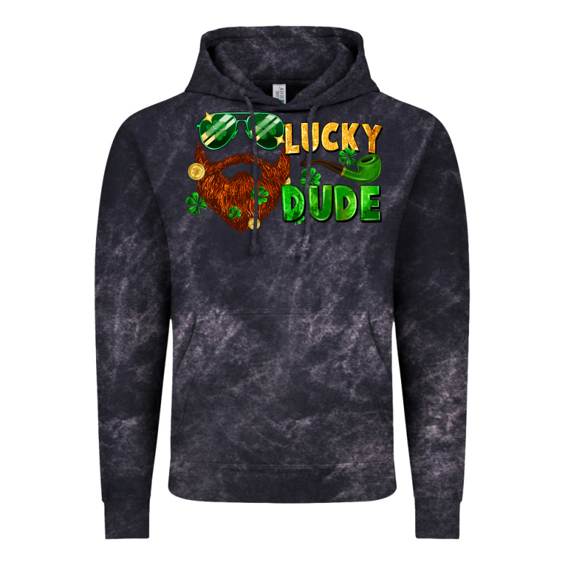Lucky Dude Saint Patricks Bearded Man Vintage Hoodie by FaDigitalArtStudio | Teevron