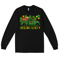 Black feeling lucky with gnomes on truck Long Sleeve Tee - FaDigitalArtStudio