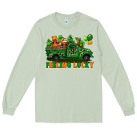 Matcha feeling lucky with gnomes on truck Long Sleeve Tee - FaDigitalArtStudio