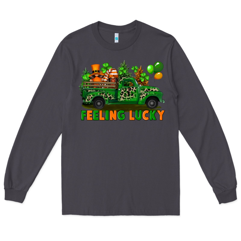 Feeling Lucky With Gnomes On Truck Long Sleeve Tee by FaDigitalArtStudio | Teevron