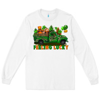 White feeling lucky with gnomes on truck Long Sleeve Tee - FaDigitalArtStudio