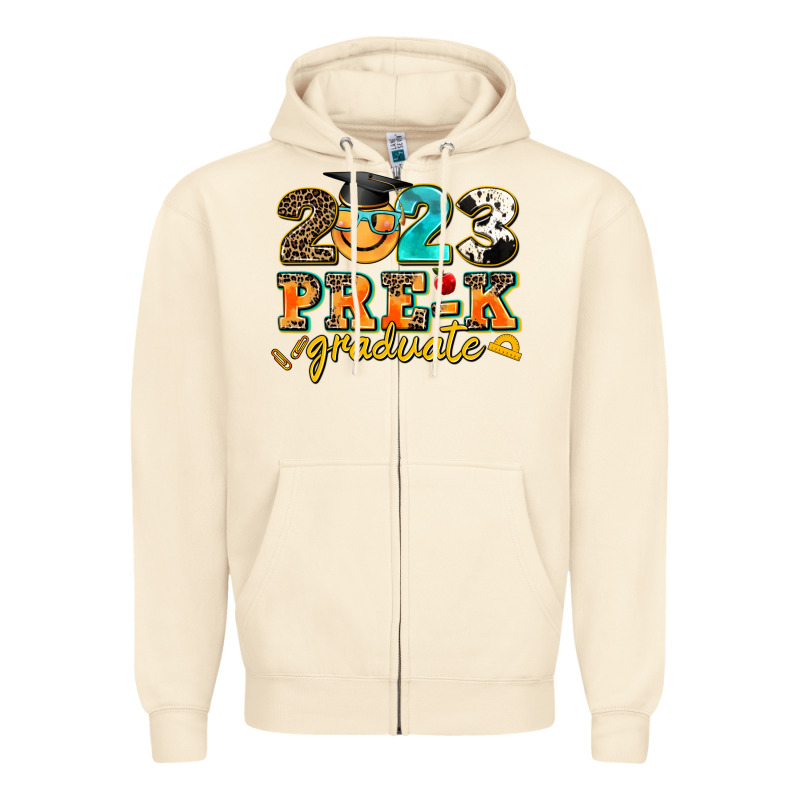 2023 Pre K Graduate Zipper Hoodie by AdoDesignShop | Teevron